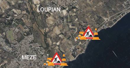 LOUPIAN - MEZE - RD 613 : Travaux jusqu'au 31 mai sur les communes de Loupian et Mèze 