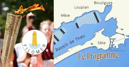 Bassin de Thau - Passage de la Flamme Olympique du 6 au 13 Mai avec l'association sétoise Filomer 